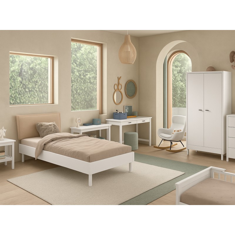 Børnemøbelsæt i bøg – Forrest Beech (90 × 200 cm) – hvid billede