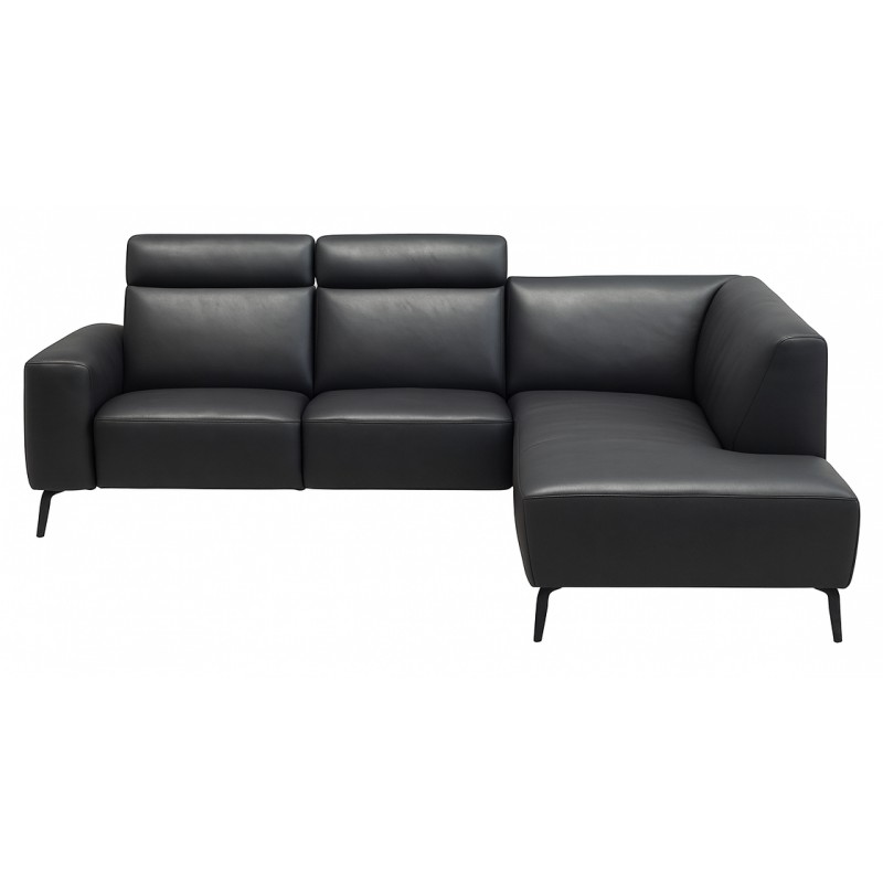 Hjort Knudsen Assens Semianilin læder Hjørnesofa med open end - Højrevendt