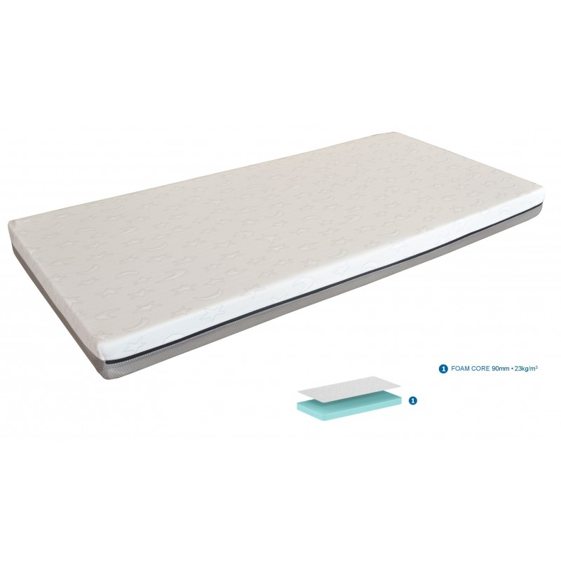 Madras 70 x 140 cm – Junior Soft, hvid billede