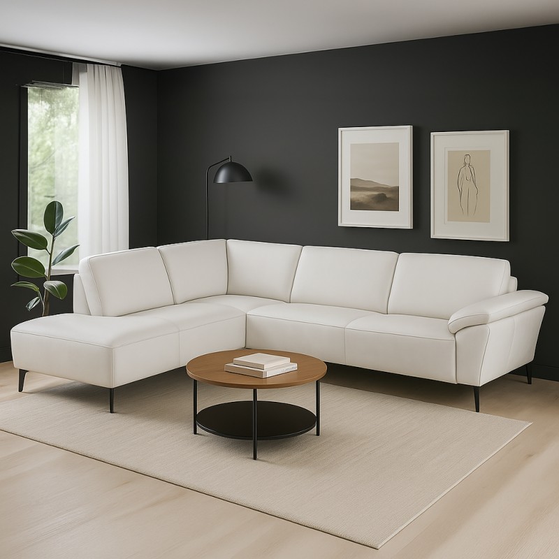 Hjort Knudsen Kolding Soleda Læder Hjørnesofa - Venstrevendt