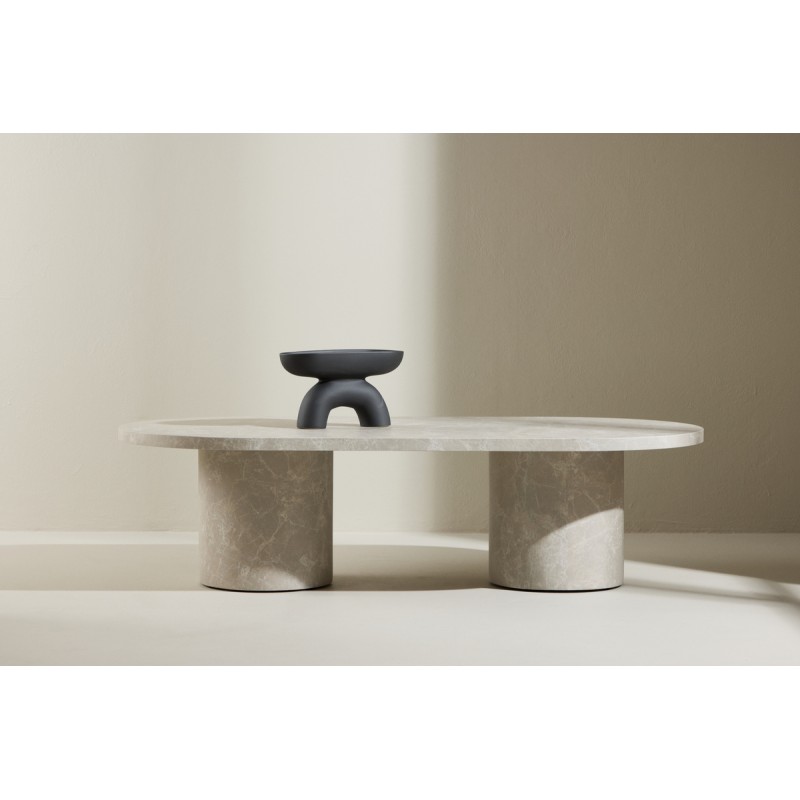 Narvik Sofabord 120 x 60 cm – Beige Marmorlook billede