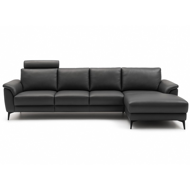 Hjort Knudsen Ballerup Læder chaiselong sofa Højrevendt