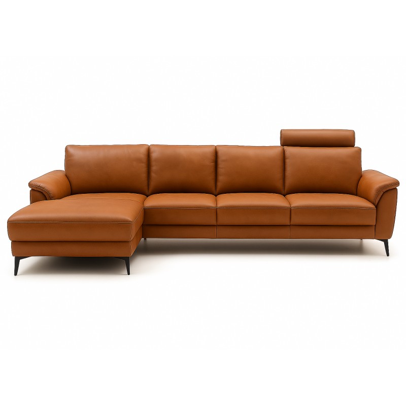 Hjort Knudsen Ballerup Læder chaiselong sofa Venstrevendt