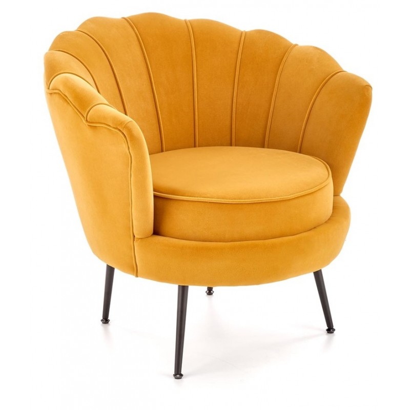 AMORINITO lænestol - sennepsgul velour