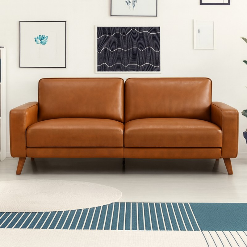 Hjort Knudsen Hvidovre 2 personers lædersofa