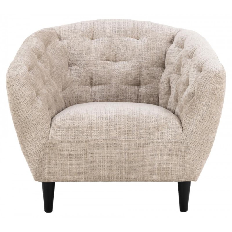 Signature Halina 3-personers sofa i beige Juto stof med pocket- og nozag-fjedre