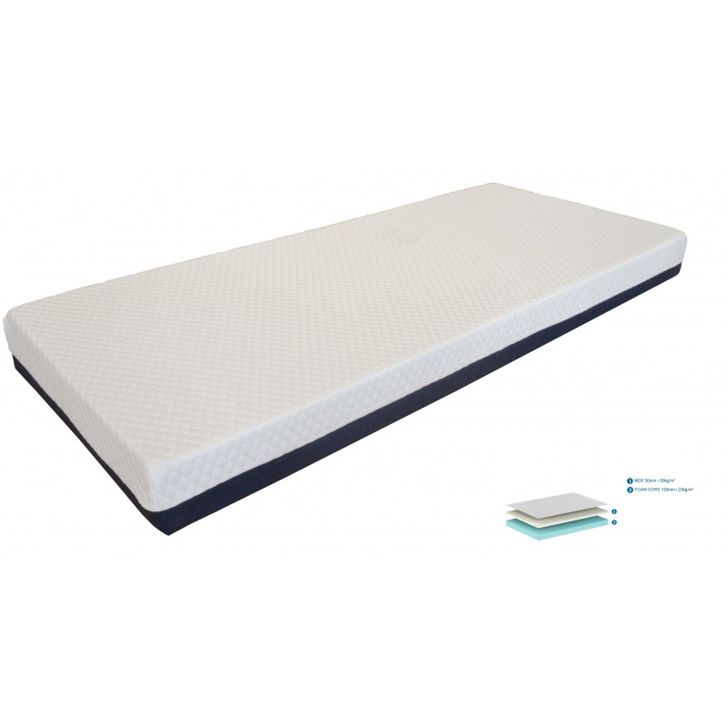 Madras 90x200 x H15visco – hvid - vaskbart betræk billede