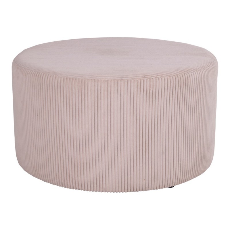 Melby Rund Puf sandfarvet Fløjl Ø75cm