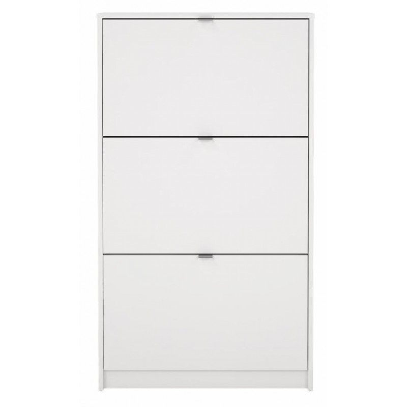 Shoes Skoskab 3 klaplåger m. 2 rum - Hvid