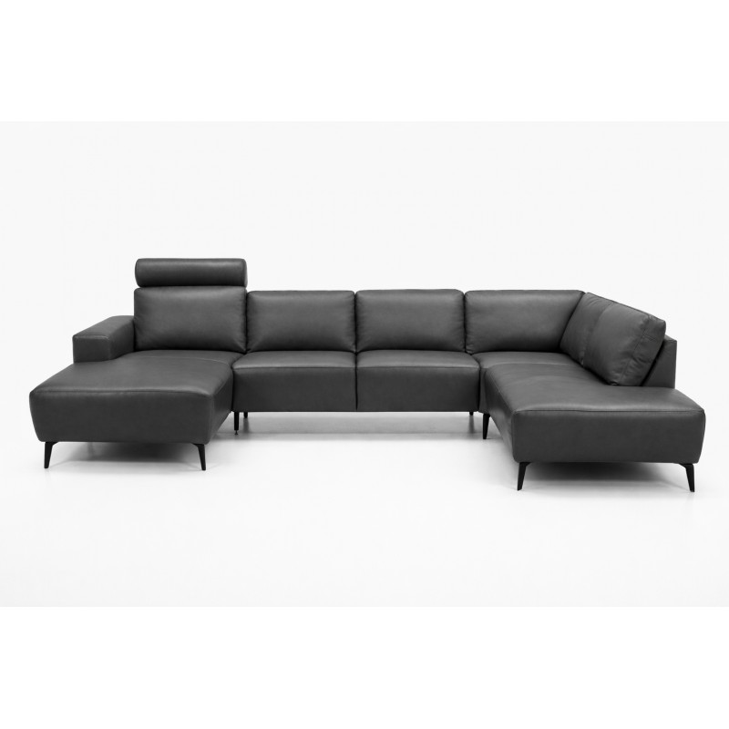 Hjort Knudsen Copenhagen Læder U-sofa - Venstrevendt
