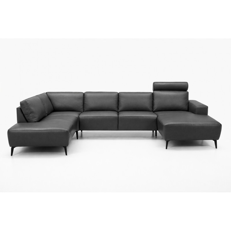 Hjort Knudsen Copenhagen Læder U-sofa - Højrevendt