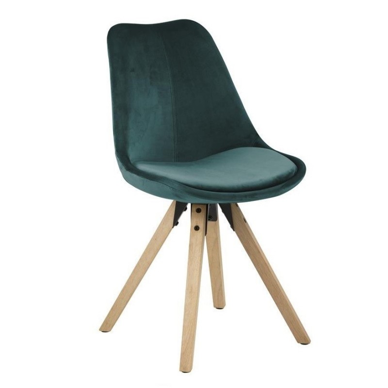 Dima spisebordsstol - Grøn/Petrol/Oliebehandlet