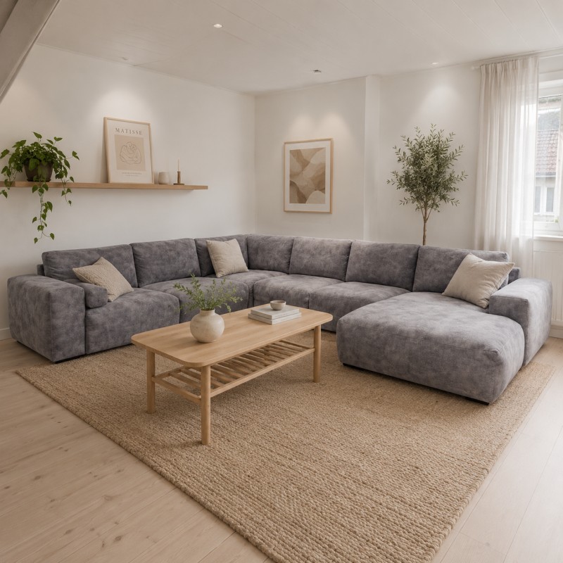 Hjort Knudsen Aarhus U-sofa højrevendt