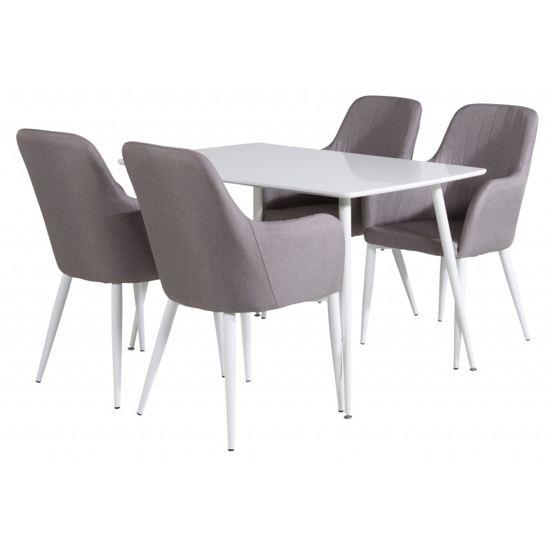 Spisebordssæt 120 x 75 Polar med 4 x Spisebordsstole Comfort