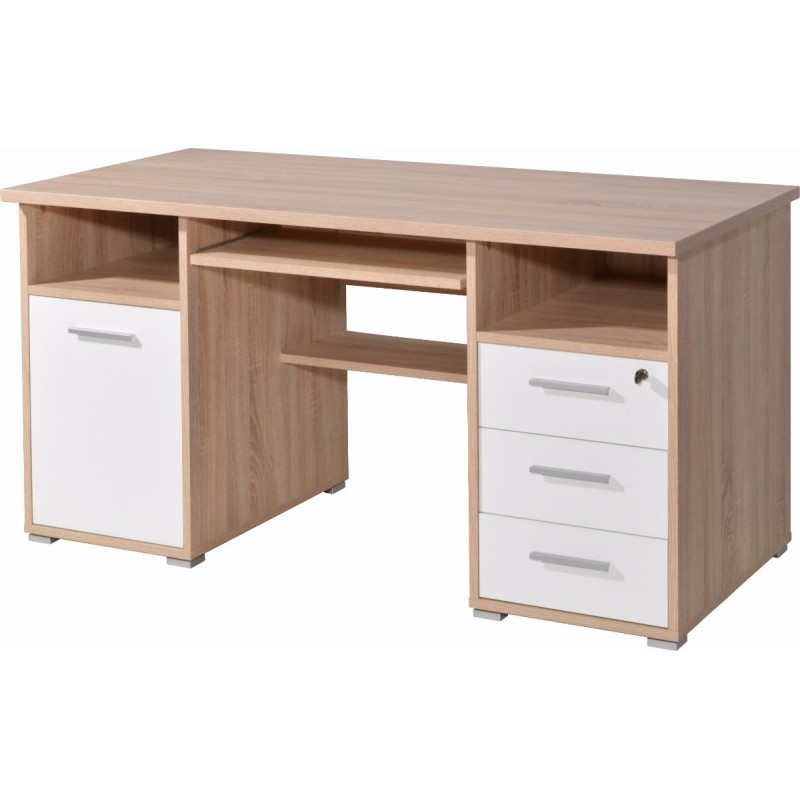 Dexia skrivebord - Eg/Hvid billede