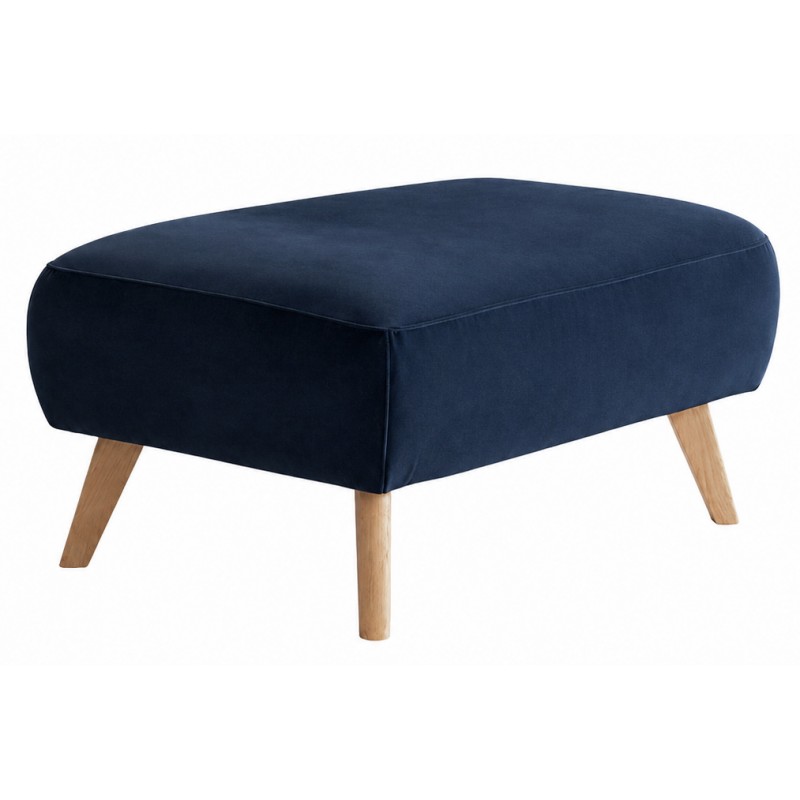 Hjort Knudsen Copenhagen Puf - Skammel - Blå velour