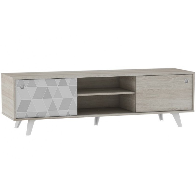 Toscana tv-bord m. 2 skydedøre billede