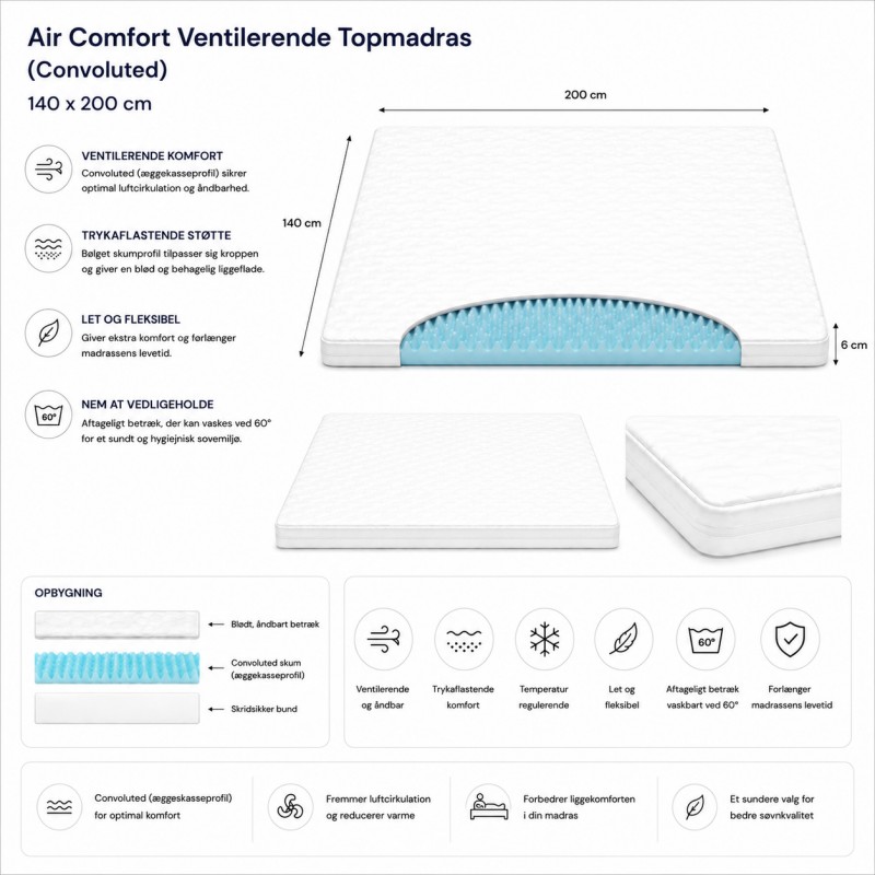 Air Comfort Topmadras 140 x 200 cm