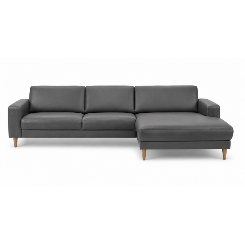 Hjort Knudsen Esbjerg læder XL Chaiselongsofa Højrevendt
