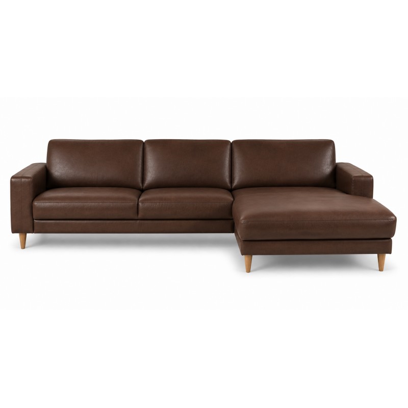 Hjort Knudsen Esbjerg læder XL Chaiselongsofa Højrevendt