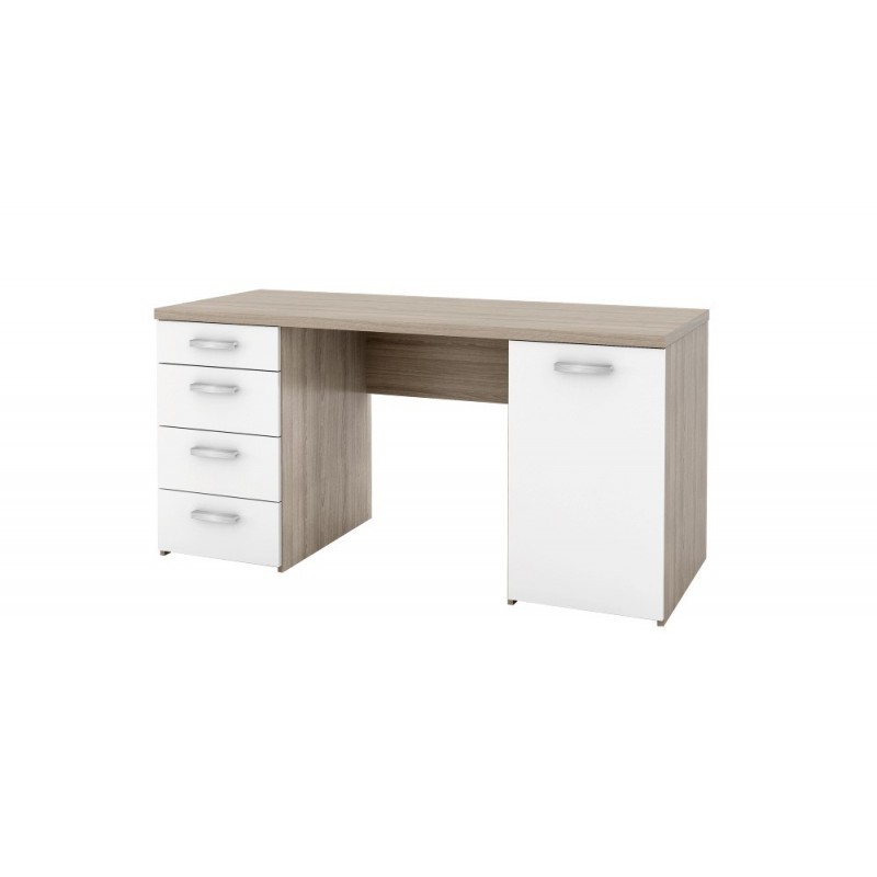 Lyman skrivebord egstruktur & hvid