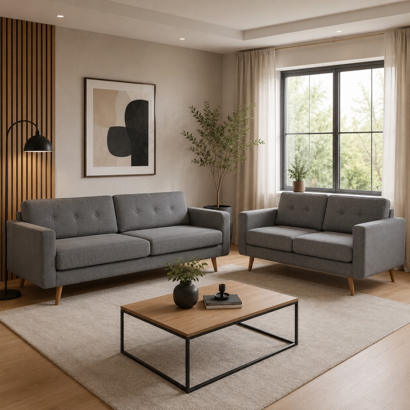 Novelty 3+2 pers. sofasæt - Lysegrå OUTLET