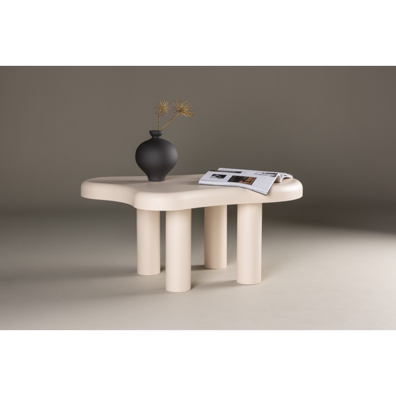 VENTURE DESIGN Strömstad sofabord, organisk - hvid MDF (71x100)