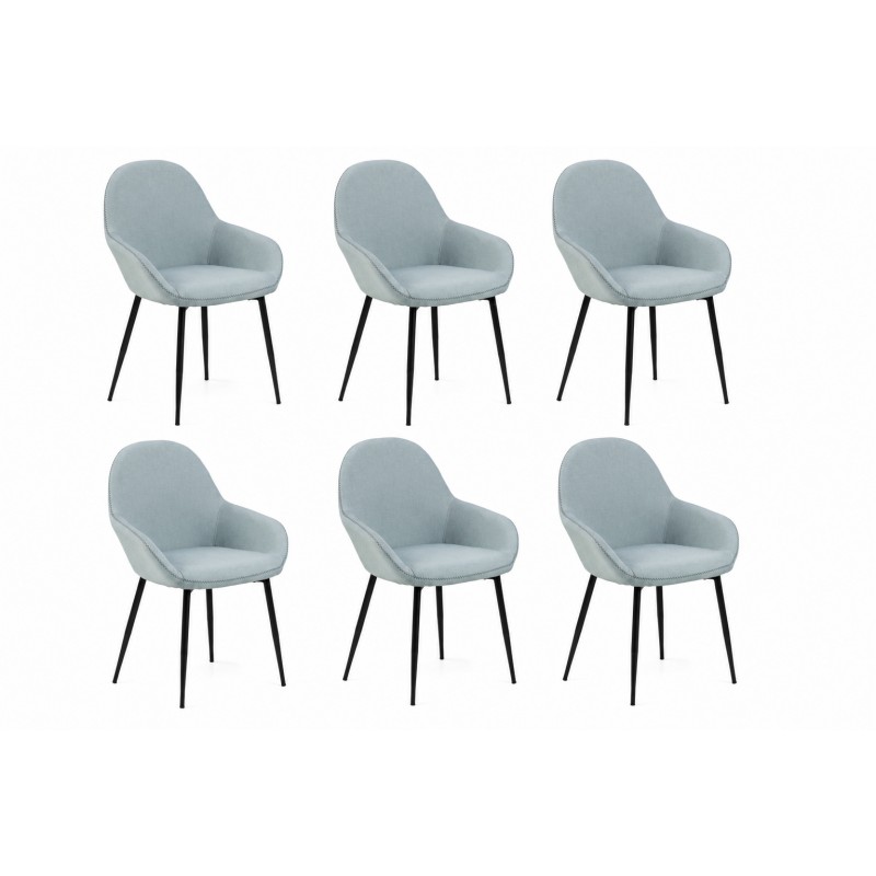 6 x Candis Spisebordsstol grøn