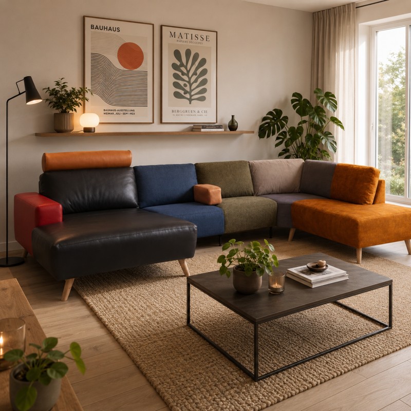 Hjort Knudsen Copenhagen flerfarvet sofa U-sofa - Venstrevendt Multifarvet