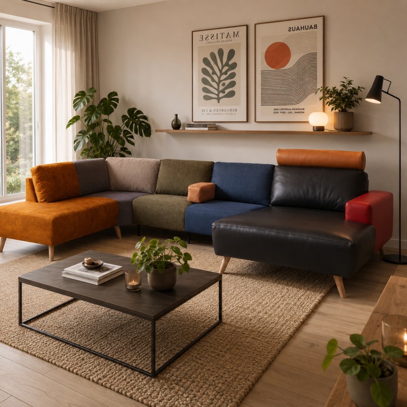 Hjort Knudsen Copenhagen flerfarvet sofa U-sofa - Højrevendt Multifarvet