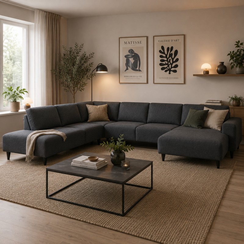 Hjort knudsen Copenhagen hjørnesofa med chaiselong Højrevendt