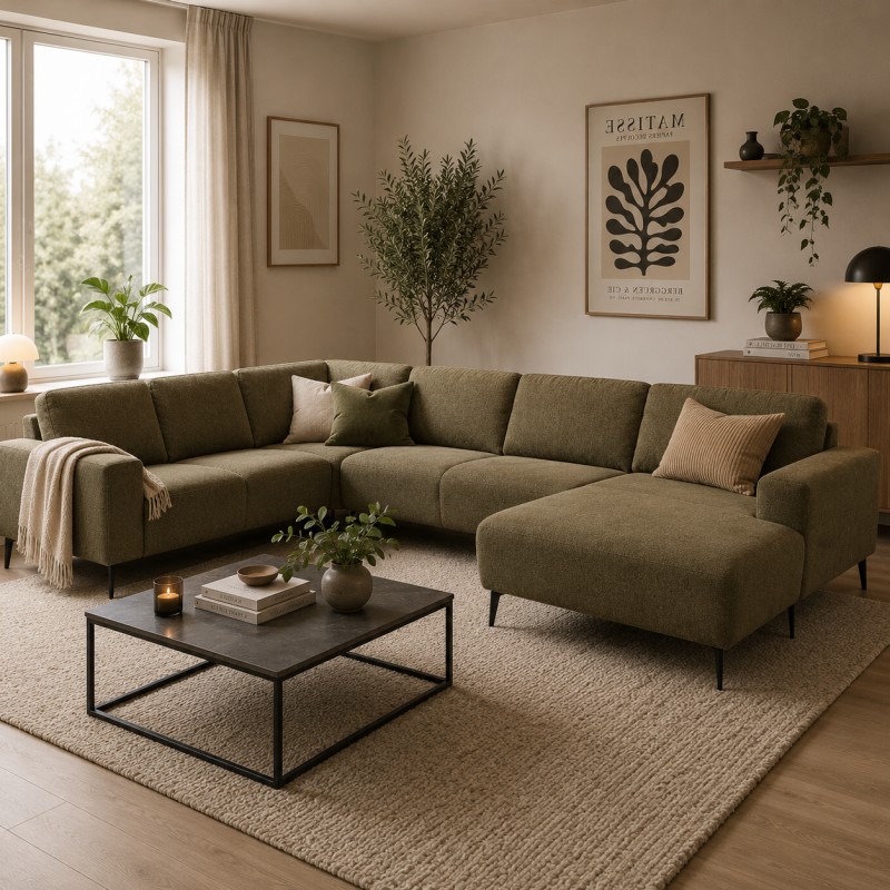 Hjort knudsen Copenhagen hjørnesofa med chaiselong Højrevendt Brego 3593 stof