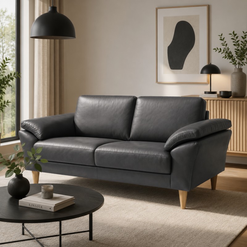 Kolding 2,5 pers lædersofa