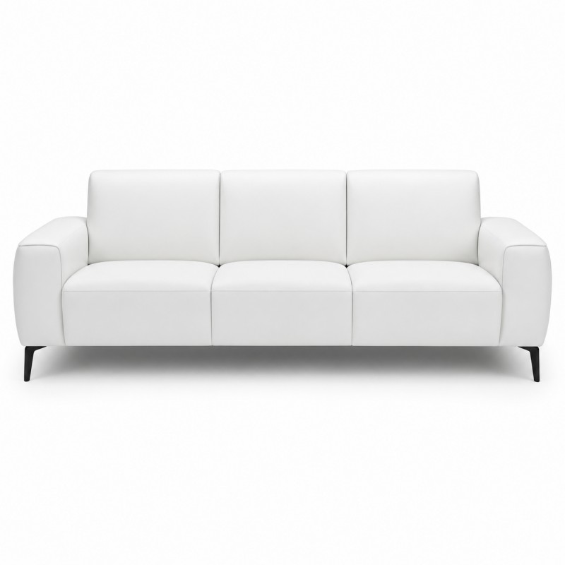 Hjort Knudsen Assens Hvid lædersofa