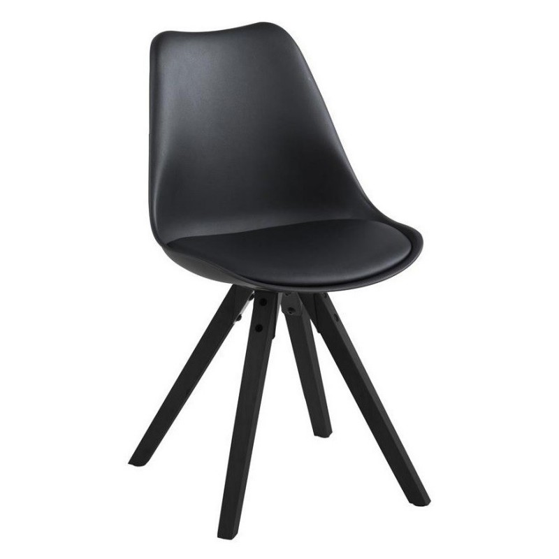 2 x Dima spisebordsstol - Sort/Sort