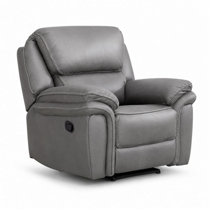 Christopher Recliner Lænestol  - Grå Ruskindsblød mikrofiber