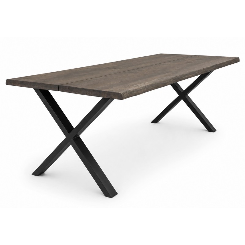 CURVE Spisebord mørkolieret 240x95 cm med bølget kant