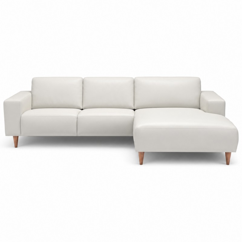 Hjort Knudsen Copenhagen læder chaiselongsofa højrevendt