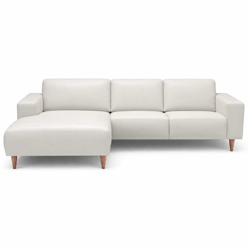 Hjort Knudsen Copenhagen læder chaiselongsofa venstrevendt