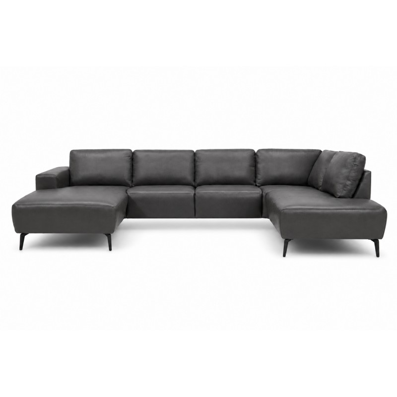 Hjort Knudsen Copenhagen Læder U-sofa - Venstrevendt