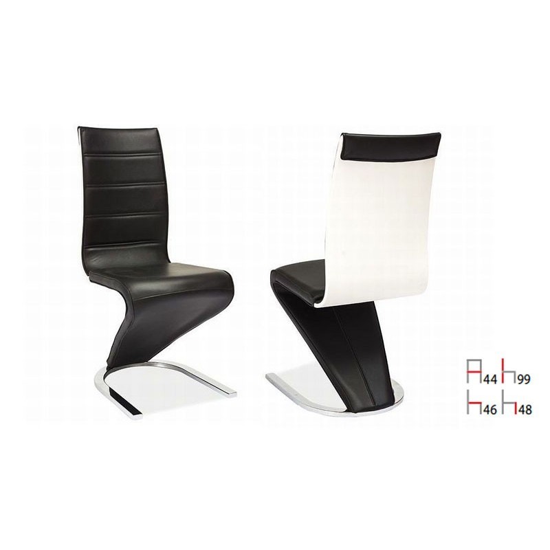 Dubai spisestuestol sort / hvid