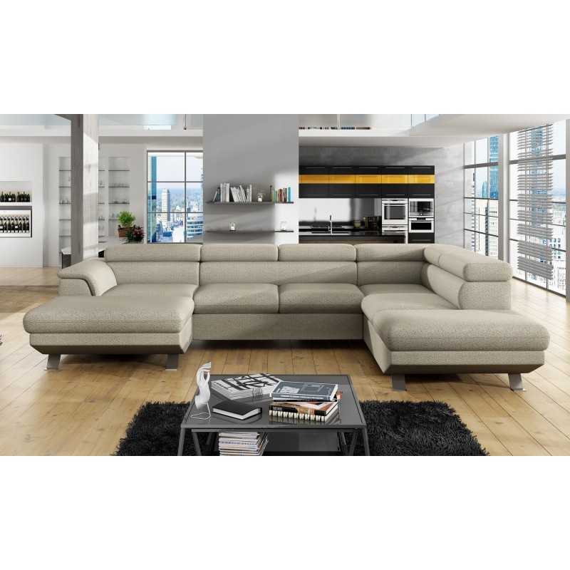 Phoenix hjørnesofa med chaiselong beige Venstrevendt