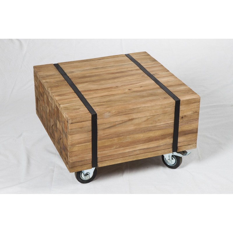 JAVA SOFABORD i Teaktræ 60 x 60 cm OUTLET