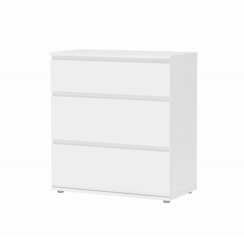 Millennium kommode m. 3 skuffer - Hvid billede