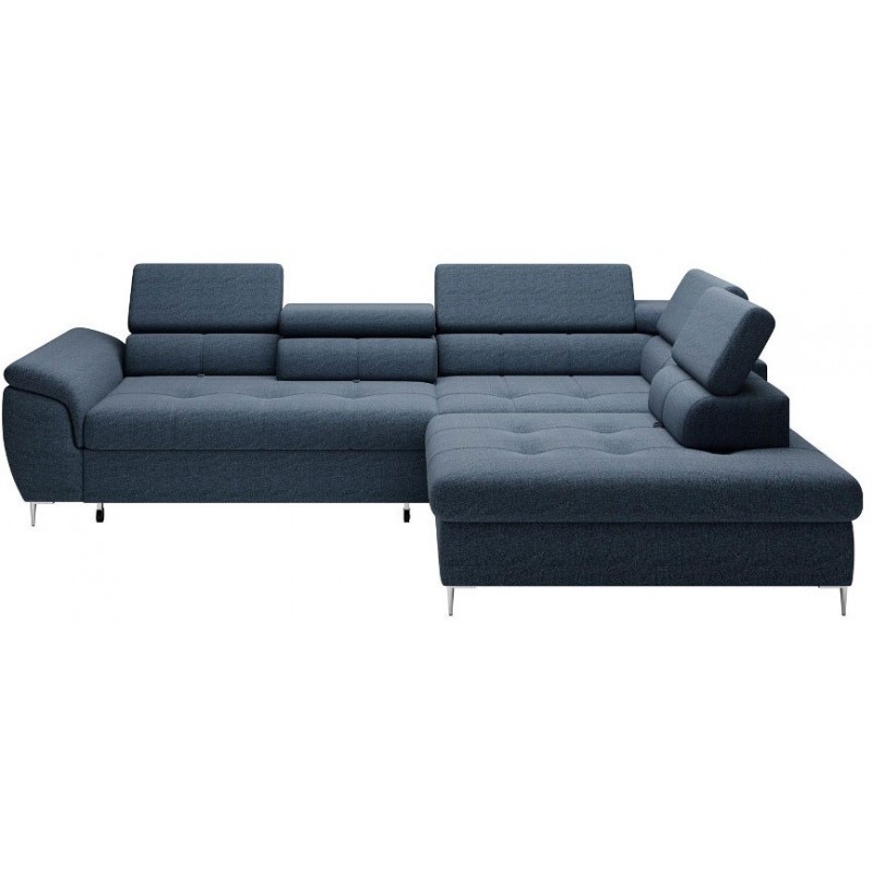 Empona hjørnesofa mørkeblå stof højrevendt