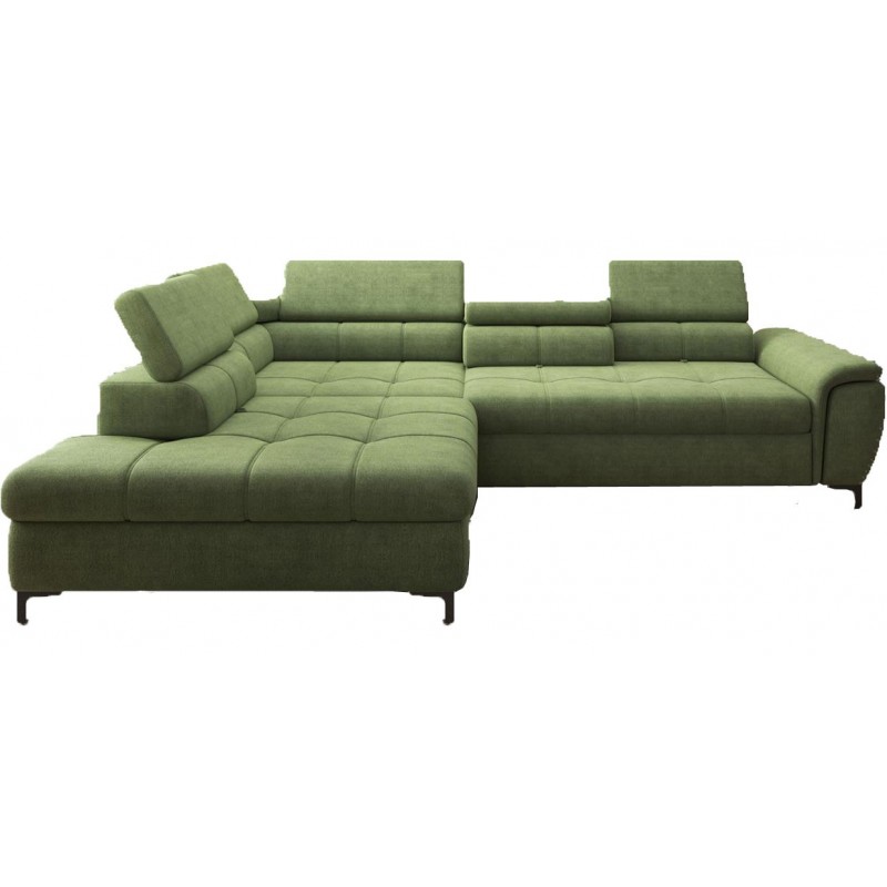Denvo hjørnesofa grøn stof venstrevendt