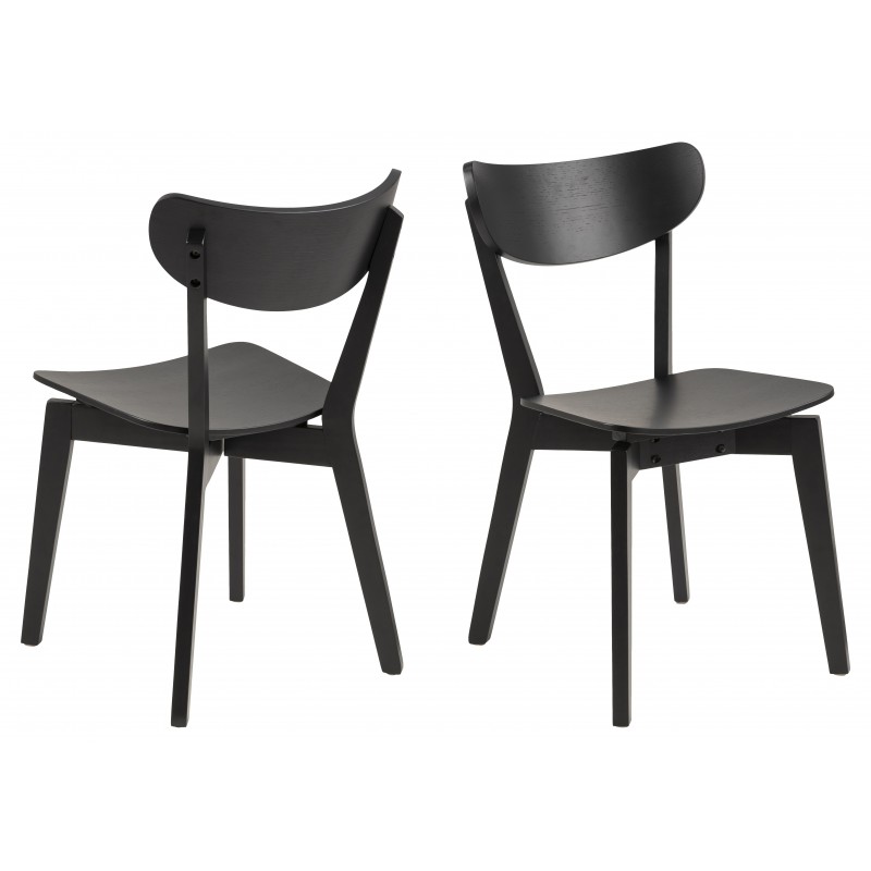 Roxby Spisebordsstol – Mat Sort Acryl Lak billede