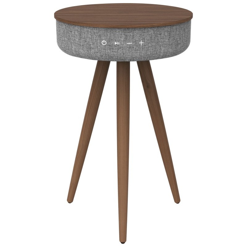 SINOX BLUETOOTH-HØJTTALER OG BORD I MØRKT TRÆ (SXBT1502)