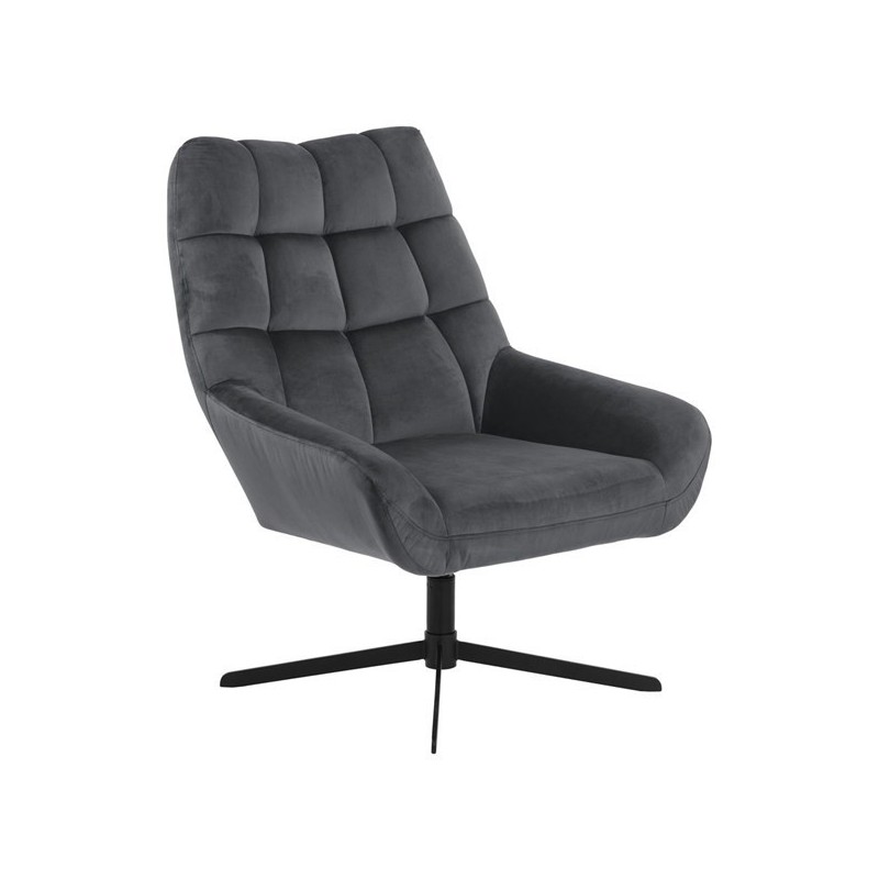 Loungestol lænestol Signature Adelisse mørkegrå Vic-stof H89xB73xD76 cm
