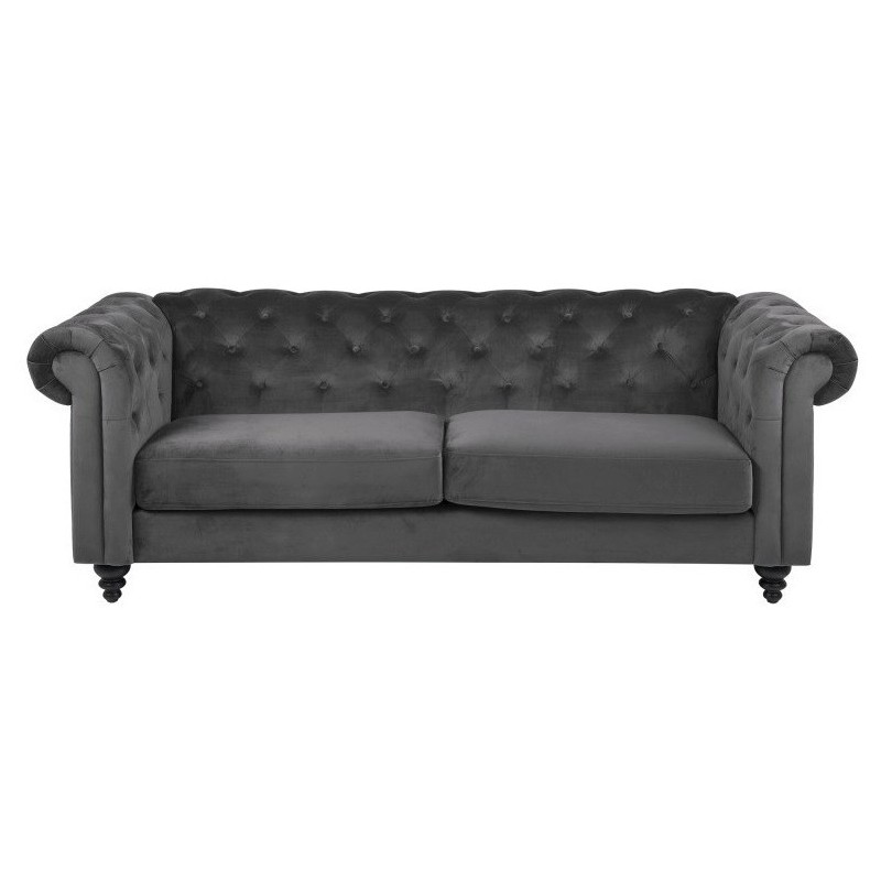 Charlietown 3 pers. sofa - Koksgrå velour